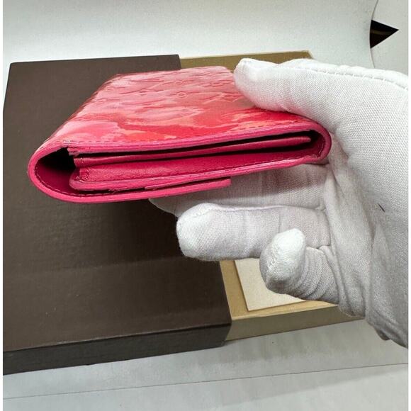 Rare Louis Vuitton Authentic LV Long Wallet Pink Floral Vernis Original Box - Picture 11 of 12